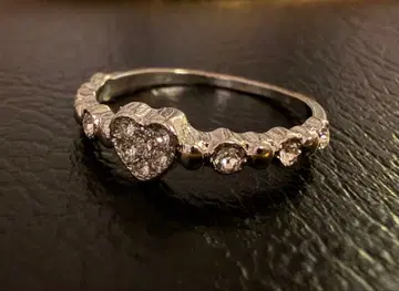 아쉬페프랑스 하트형 반짝이 스톤 실버 컬러링 16호