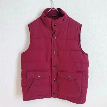 갭 빨간색 퀼팅 다운 베스트 패디드 베스트 레드 남성용 XS 겨울