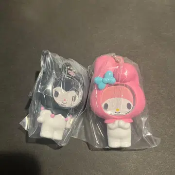 산리오 캐릭터즈 사진 프레임 마스코트 마이멜로디 쿠로미 세트