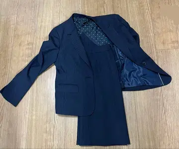 네이비 스트라이프 비즈니스 정장 상하의 세트