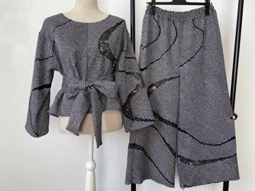 3241 기모노 리메이크 팬츠 세트