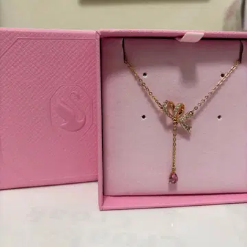 스와로브스키 5647569 하트 리본 목걸이 상자 리본 포함