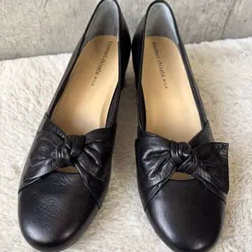 [ 새상품급 ] 츠모리치사토 워크 펌프스 청키힐 25.5 리본