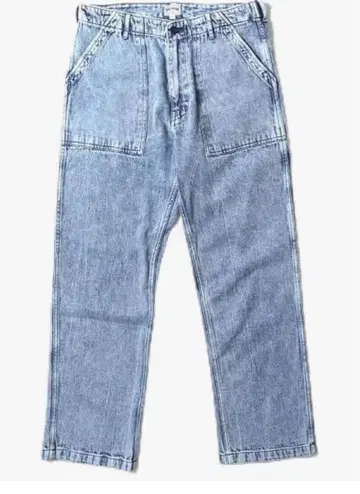 HOUSTON 데님 퍼티그 팬츠 케미컬 워시 M 사이즈