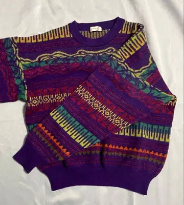 mizuno axy 니트 스웨터 기하학 패턴