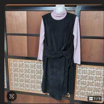 선착순! 비아지오 블루 미라인 코듀로이풍 리본 원피스 미사용