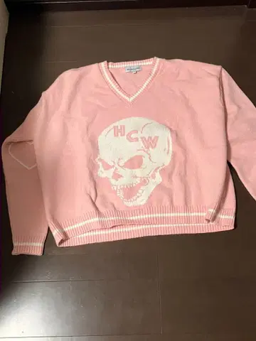 HEAVEN CAN WAIT 스컬 프린트 스웨터 S