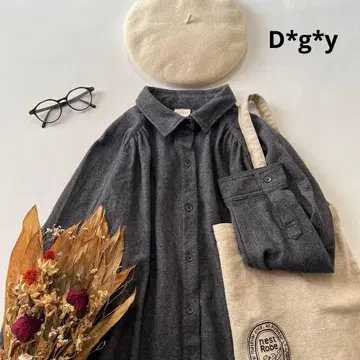 b1799* D*g*y 어깨 개더 울 혼방 셔츠