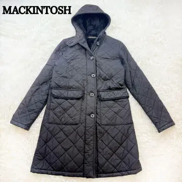 매킨토시 퀼팅 코트 보아 안감 로고 버튼