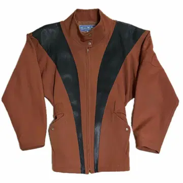 80s Thierry Mugler 가죽 절개 쉐이프 자켓