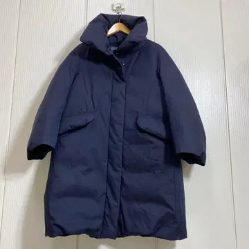 새상품급 UNIQLO +J 여성용 하이브리드 다운 코트 M 네이비