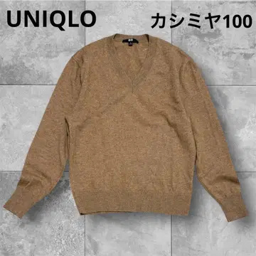 새상품급 UNIQLO 캐시미어 V넥 스웨터 캐시미어 100% S
