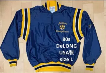 80s DeLONG 롱 나일론 자켓 하프 지퍼 USA L