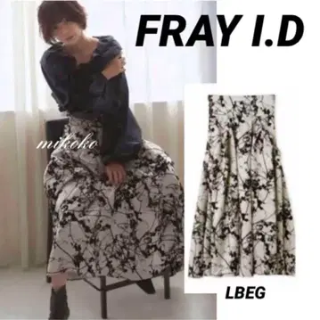 [새상품]FRAY I.D/ 글리터 플로키 스커트/LBEG