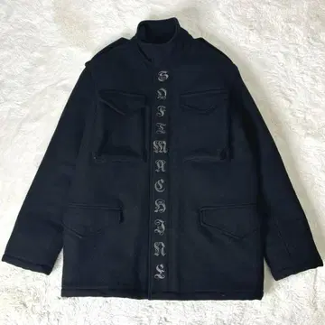 SOFTMACHINE / 소프트 머신 울 코트 자수 로고 M 블랙