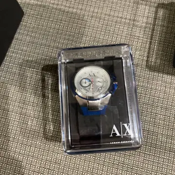 Armani Exchange AX 실버/블루 시계