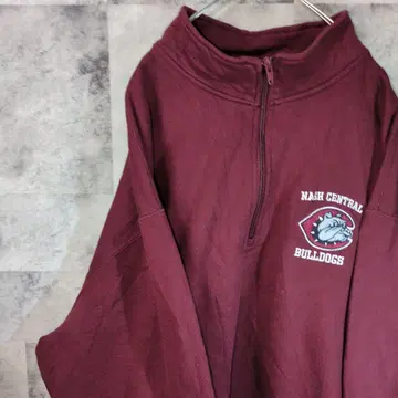 맨투맨 트레이닝복 와인 레드 하프 지퍼 A21,2