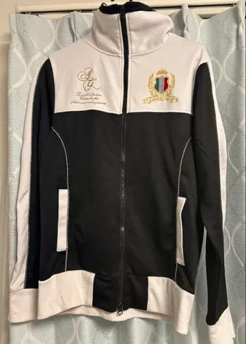 블랙/화이트 집업 자켓