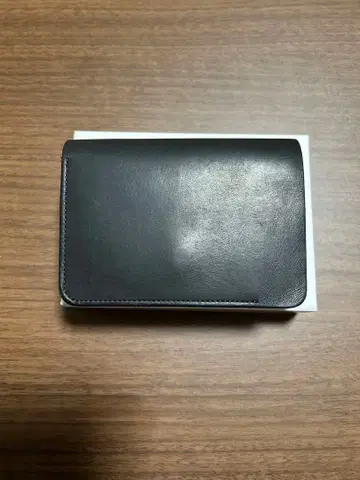 formeShort wallet  블랙 가죽 접이식 지갑