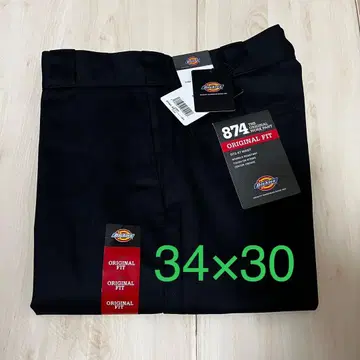 [ 미사용 새상품 ] 디키즈 874 블랙 34 x 30