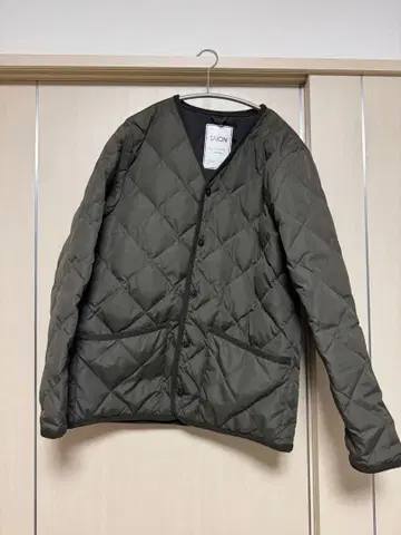 TAION CITY LINE 퀼팅 자켓 올리브 그린