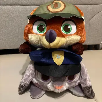 남코 한정판 주토피아 빨간 볼 엎드림 슈퍼 라지 키즈 봉제 인형 2종