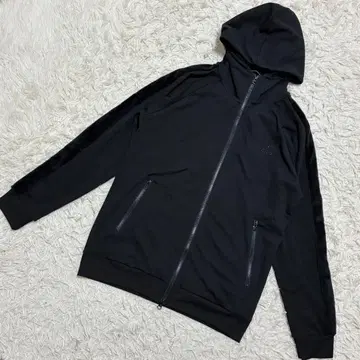 아줄바이마우지 고품질 풀 집업 후드티 후드 부착 블랙