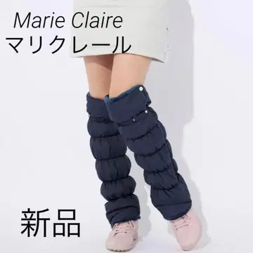 새상품 미사용 골프 레그 워머 다운풍 마리끌레르 골프 네이비