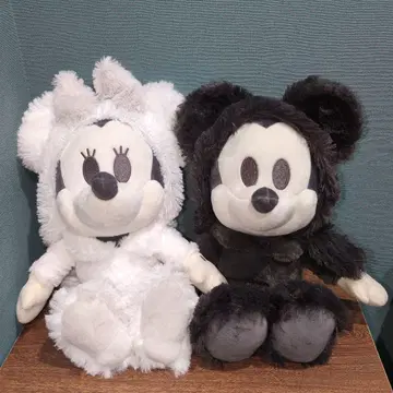 데코콜레 블랙&화이트 후드 BIG 봉제 인형