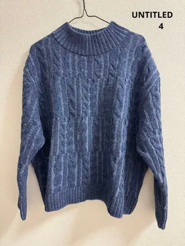 [ UNTITLED ] 일본제 램스울 케이블 니트 XL