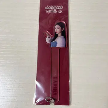 aespa KARINA 아크릴 키링 발렌타인 카페