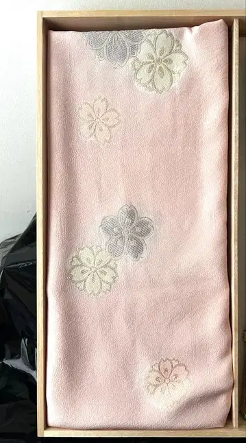 단고 크레이프 원단 포멀 고급 오비 장식 천 벚꽃