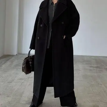 pageboy 울리 테크 롱 코트 블랙 M 사이즈