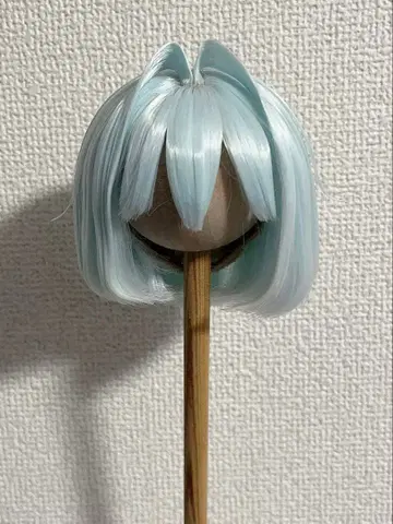 스카이블루 밥 스타일 딜러제 8-9인치 가발