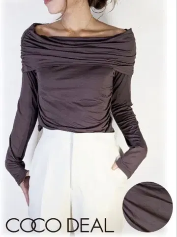 COCODEAL 오프숄더 개더 탑 티셔츠 완판템