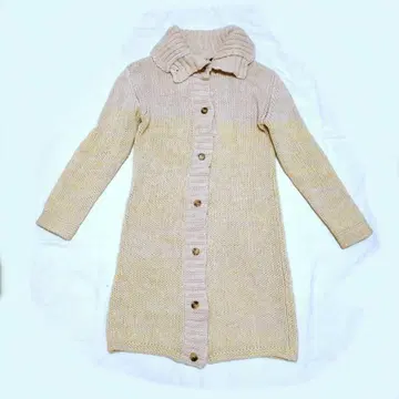 베이지 니트 가디건 긴팔