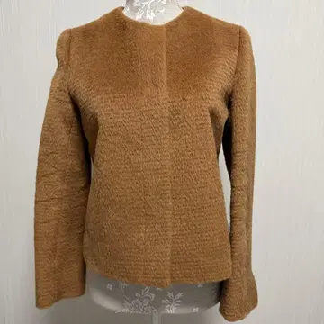 23구 알파카 울 노카라 자켓 카멜 38 정가 43,050엔