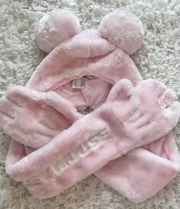 디즈니 미키 머플러 캡 팬캡 핑크