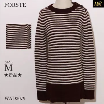 새상품 FORSTE 페어스테 상의 스웨터 긴팔 보더 무늬 알파카 혼방