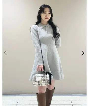 LILY BROWN 라메 니트 원피스