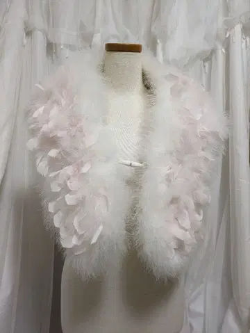 인조 모피 숄, 성인식, 화이트 핑크 숄