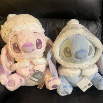 완판템 상하이 디즈니 스티치 엔젤 크리스마스 봉제 인형