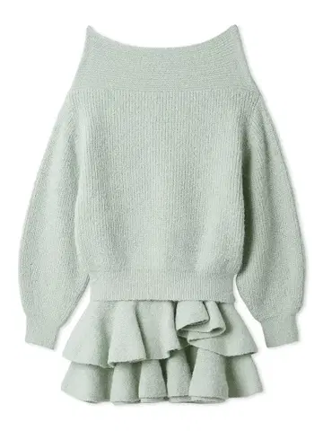 [ 미사용 새상품 ] 릴리 브라운 오프숄더 니트 셋업