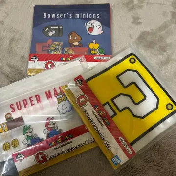 슈퍼 마리오 제일복권 G상 지퍼 백 4종 세트