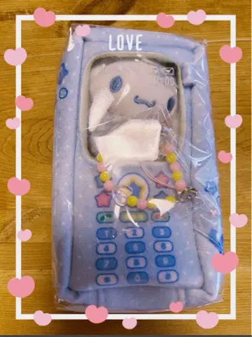 산리오 고르고 골라 휴대폰 파우치 마스코트 시나모롤 스카이블루