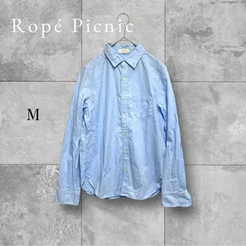 새상품급 로페피크닉 셔츠 깔끔한 코튼 캐주얼 이너 블루 M