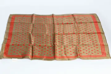 새상품 브라운 빨간색 도트 스카프