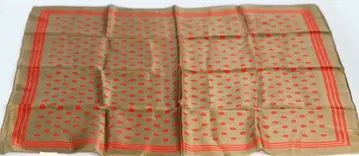 새상품 브라운 빨간색 도트 스카프