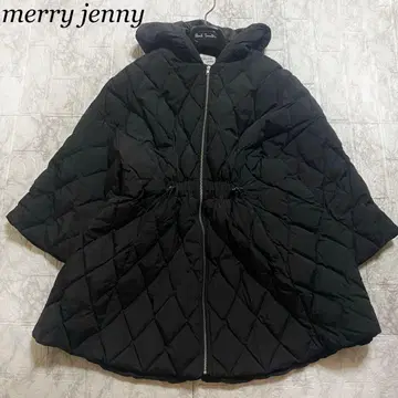 메리제니 개더 드레스 다운 자켓 퀼팅 코트 블랙