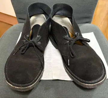 클락스 블랙 가죽 데저트 부츠 US9 27cm